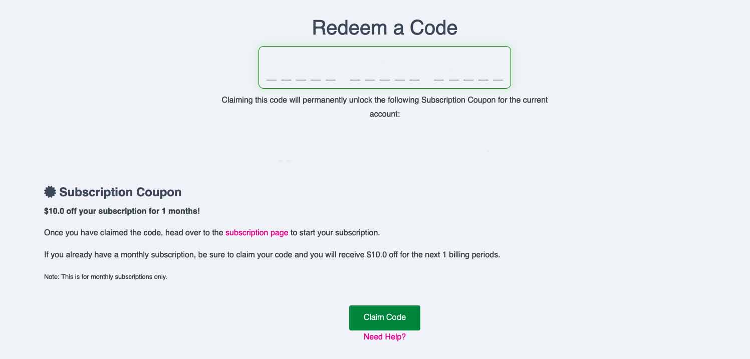 How do I redeem my promo code? – Help Center