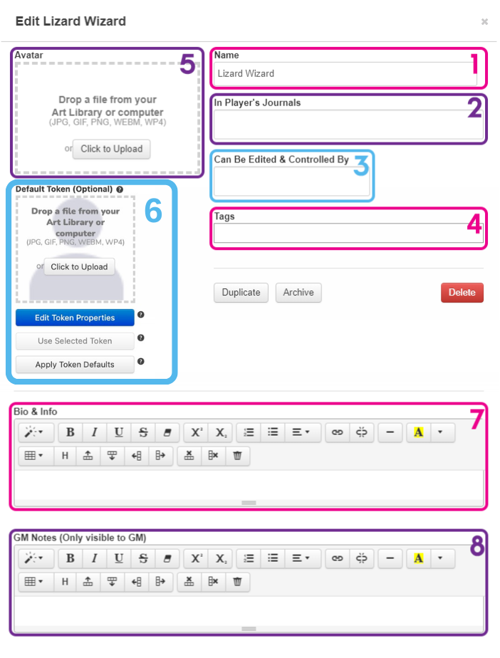 How to make a DND character sheet